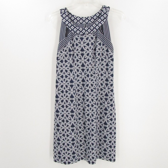 Gretchen Scott Designs Dresses & Skirts - Gretchen Scott Isosceles Navy/White Dress with Back/Front Cutouts XS